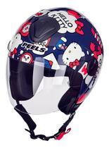 Capacete Moto Peels Freeway Hello Kitty USA Azul Tam 58