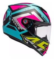 Capacete Moto Peels Icon 23 Track Verde Agua Fosco Tam 62