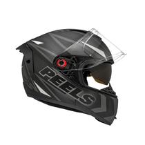 Capacete Moto Peels Icon Fast Preto Fosco Branco Com Viseira Solar Capacete Moto Peels Icon Fast Preto Fosco Branco Com Viseira Solar