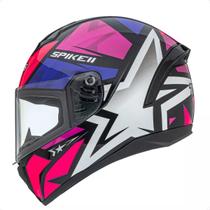 Capacete Moto Peels Spike 2 1st Preto Pink Rosa Fechado