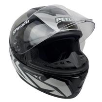 Capacete Moto Peels Spike II Fechado C Viseira Cristal Prata