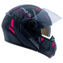 Capacete Moto Peels U-RB2 Dynamic Articulado Fosco viseira cor:preto fosco com vermelhotamanho do capacete:56
