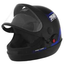 Capacete Moto Pro Tork New SM Automático Preto E Azul 788 58 Capacete Moto Pro Tork New SM Automático Preto E Azul 788 58