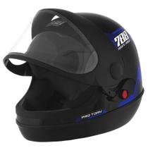 Capacete Moto Pro Tork New SM Automático Preto E Azul 788 58