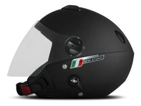 Capacete moto protork aberto new atomic elite óculos fume