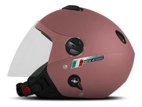 Capacete moto protork aberto new atomic elite óculos fume