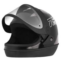 Capacete Moto ProTork Preto Fosco/Cinza New SM Automático 56