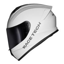 Capacete Moto Race Tech Hit Monocolor Branco Brilhante Capacete Moto Race Tech Hit Monocolor Branco Brilhante