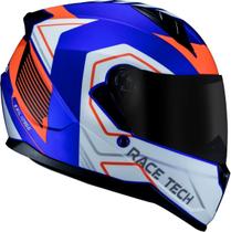 Capacete Moto Race Tech Sector Exilio + Viseira Fumê