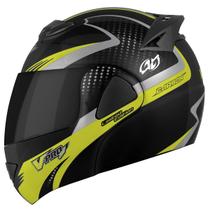 Capacete Moto Robocop Escamoteável Articulado Pro Tork V-pro Jet 2 Carbon Preto Vis. Fumê