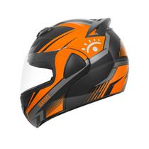 Capacete Moto Robocop Escamoteável Rally Dos Sertões V-pro Jet Brilhante Masculino Feminino Fechado