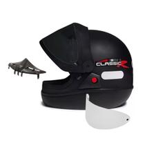 Capacete Moto San Marino Preto Fosco Mais Viseira Fumê Narigueira Capacete Moto San Marino Preto Fosco Mais Viseira Fumê Narigueira