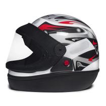 Capacete Moto SanMarino Viseira C/Abertura Lateral Branco 60