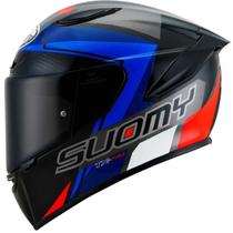 Capacete Moto Suomy Track 1 Glam Blue Azul Tri Composto