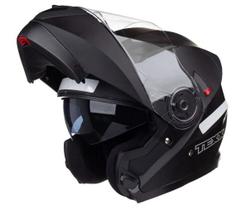 Capacete Moto Texx Escamoteavel Gladiator V3 Preto Fosco