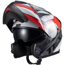 Capacete Moto Texx Gladiator V3 Reisen Vermelho/Branco