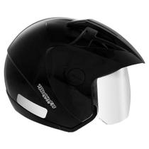 Capacete Motociclista EBF Thunder Open Solid Aberto com Pala e Viseira