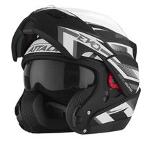 Capacete Motociclista Escamoteável Robocop Gladiador Attack Evo Fosco Pro Tork Masculino Feminino