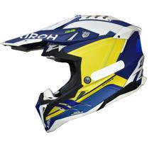 Capacete Motocross Airoh Aviator 3 Saber Azul Trilha Carbono Capacete Motocross Airoh Aviator 3 Saber Azul Trilha Carbono