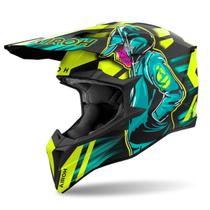 Capacete Motocross Airoh Wraap Cyber Amarelo Trilha Off Road
