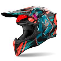 Capacete Motocross Airoh Wraap Cyber Laranja Trilha Off Road