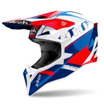 Capacete Motocross Airoh Wraap Feel Azul Trilha Off Road