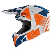 Capacete Motocross Airoh Wraap Raze Laranja Trilha Off Road