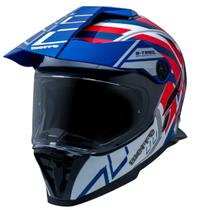 Capacete Motocross Bieffe B-trail Defender Verm Óculos Solar