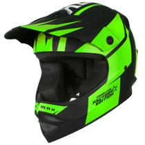 Capacete Motocross Enduro Trilha Off Road Pro Tork Infantil Factory Edition Neon