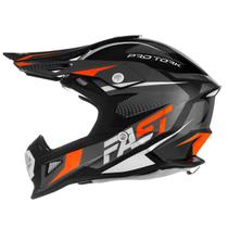 Capacete Motocross Enduro Trilha Protork Fast Laranja 62