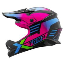 Capacete Motocross Infantil Pro Tork Fast Next Brilhante Segurança Conforto Capacete Motocross Infantil Pro Tork Fast Next Brilhante Segurança Conforto