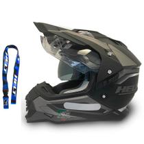 Capacete Motocross Trilha Helt Cross Vision Glass