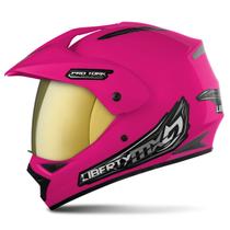 Capacete Motocross Trilha Off Road Fechado Integral Liberty Mx Pro Vision Viseira Dourada Pro Tork