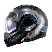 Capacete Motoqueiro Texx Stratos180 Topographic Branco/Preto