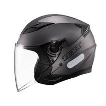 Capacete Motoqueiro Texx Ugello Hunger Aberto Chumbo