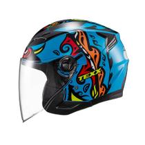 Capacete Motoqueiro Texx Ugello Hunger Aberto Coquinho