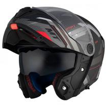 Capacete mt atom 2 sv bast d5 preto vermelho fosco Capacete mt atom 2 sv bast d5 preto vermelho fosco