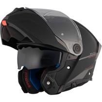 Capacete mt atom 2 sv solid a1 preto fosco escamoteavel