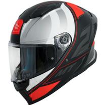 Capacete MT Helmets Stinger 2 Poun B5 - Preto/Branco/Prata Fosco