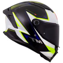 Capacete Mt Helmets Stinger 2 Sr B10 Branco Preto E Amarelo