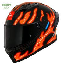 Capacete mt stinger 2 flash a4 pto/laranja t-58