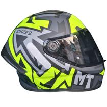 Capacete Mt Stinger 2 Meld B3 Amarelo Fluor Fosco + Vis Fumê Capacete Mt Stinger 2 Meld B3 Amarelo Fluor Fosco + Vis Fumê