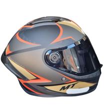 Capacete Mt Stinger 2 Zap B9 Preto Vermelho Fosco + Vis Fumê