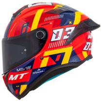 Capacete Mt Targo S Sergio Garcia 2024 Vermelho Brilhante
