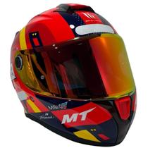 Capacete Mt Targo S Sergio Garcia 2024 + Viseira Vermelha