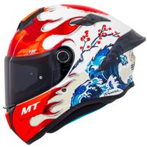Capacete Mt Targo S Yamanaka 2024 Japan A5 White Red Gloss
