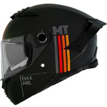 Capacete mt thunder 4 mil a11 black preto brilhante