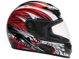 Capacete MX Cobra Plus Mixs Preto com Vermelho - Tam. 60 Capacete MX Cobra Plus Mixs Preto com Vermelho - Tam. 60