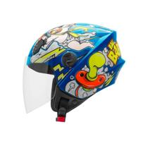 Capacete New Liberty 3 Bad Baby Azul Brilhante Pro Tork (60)