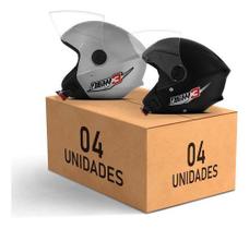 Capacete New Liberty 3 Pro Tork 4 Unidades Prata - Preto Fosco 56 Capacete New Liberty 3 Pro Tork 4 Unidades Prata - Preto Fosco 56